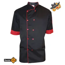 لباس کار آشپزی رنگ مشکی قرمز