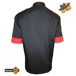 لباس کار آشپزی رنگ مشکی قرمز