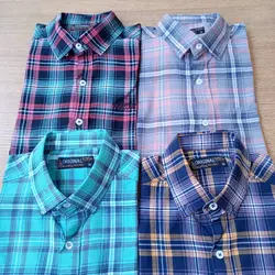 پیراهن آستین کوتاه مردانه چهارخونه