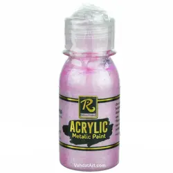 رنگ اکریلیک روبنس صورتی روشن متالیک 60 میل
