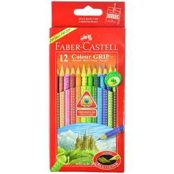 مداد رنگی 12 رنگ فابر کاستل مدل گریپ