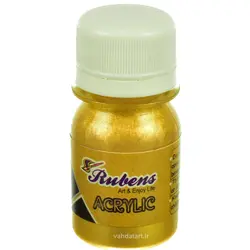 رنگ اکریلیک 30 میل متالیک طلایی روشن روبنس