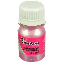 رنگ اکریلیک 30 میل متالیک صورتی روبنس