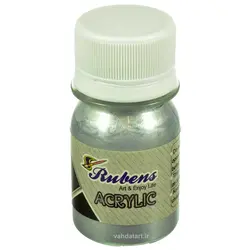 رنگ اکریلیک 30 میل متالیک نقره ای روبنس