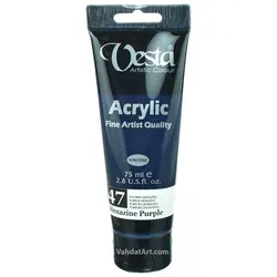 رنگ اکریلیک وستا مدل Dioxazine Purple 47 حجم 75 میل