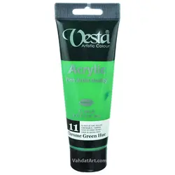 رنگ اکریلیک وستا مدل Chrome Green Hue 11 حجم 75 میل