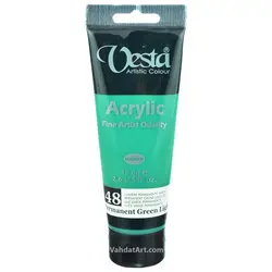رنگ اکریلیک وستا مدل Permanent Green Light 48 حجم 75 میل
