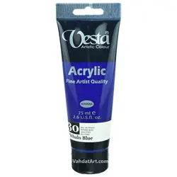 رنگ اکریلیک وستا مدل Phthalo Blue 30 حجم 75 میل