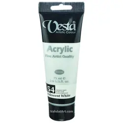 رنگ اکریلیک وستا مدل Iridescent White 54 حجم 75 میل