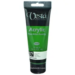 رنگ اکریلیک وستا مدل Sap Green 37 حجم 75 میل