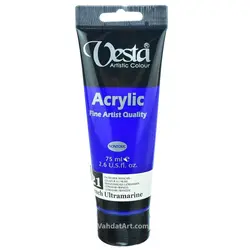 رنگ اکریلیک وستا مدل French Ultramarine 21 حجم 75 میل
