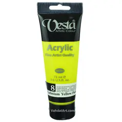 رنگ اکریلیک وستا مدل Cadmium Yellow Palle Hue 8حجم 75 میل