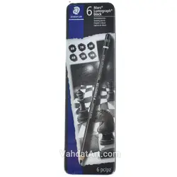 مداد طراحی استدلر مدل Mars Lumograph مجموعه 6 عددی