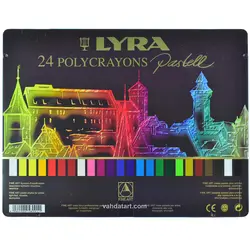 پاستل گچی 24 رنگ لیرا مدل POLYCRAYONS