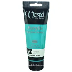 رنگ اکریلیک وستا مدل Turquoise Blue 50 حجم 75 میل