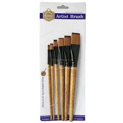 قلم مو سر تخت 6 عددی مدل Artist Brush