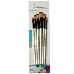 قلم مو سر تخت 6 عددی مدل Artist Brushes