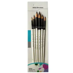 قلم مو سر گرد 6 عددی مدل Artist Brushes