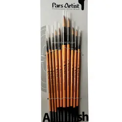 قلم مو سر گرد پارس آرتیست مجموعه 10 عددی