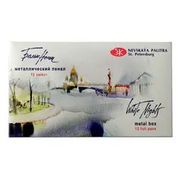 آبرنگ 12 رنگ سن پترزبورگ جلد فلزی مدل Artist