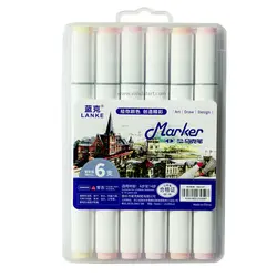 ماژیک راندو 6 رنگ طیف پوست روشن مدل LANKE