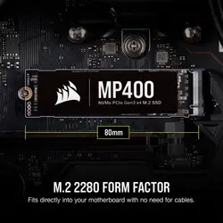 اس اس دی Corsair MP400 NVMe PCIe M.2 SSD 4TB