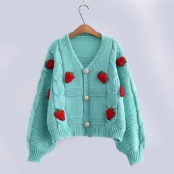 ژاکت بافتنی توت فرنگی
