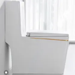 توالت فرنگی لوکس سفید طلایی مدل 2308WG