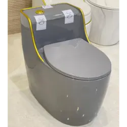 توالت فرنگی لوکس طوسی طلایی مدل S18GG