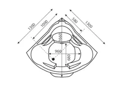 جکوزی badab باداب مدل BA-203 پله دار سایز 130*130*65