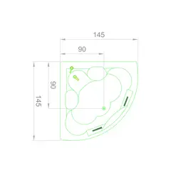 جکوزی شاینی مدل N-JA014 سایز 55*145*145
