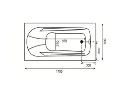وان حمام Tenser تنسر مدل T104 سایز 170*70*50