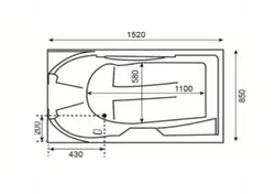 وان حمام Tenser تنسر مدل T109 سایز 152*85*60