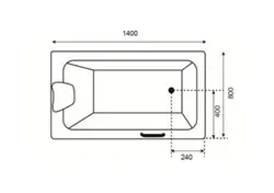 وان حمام Tenser تنسر مدل T113 سایز 140*80*58