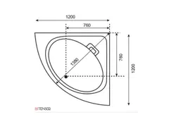 وان حمام Tenser تنسر مدل T204 سایز 55*120*120