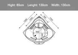 وان حمام Tenser مدل T203 سایز 130*130*65