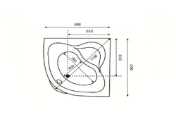 وان حمام باداب مدل BA-002 سایز 90*90*48