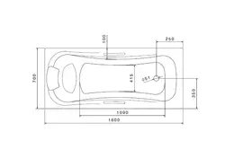 وان حمام توكار سنی پلاستیک مدل اوان سایز 160*70
