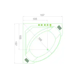 وان و جکوزی شاینی مدل N-JA028 سایز 63*155-155
