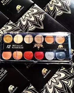 آبرنگ ۱۲رنگ متالیک رایمون