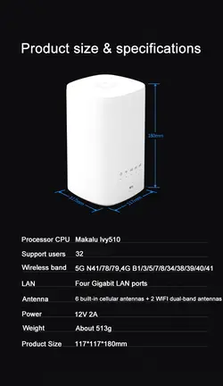 مودم روتر سیم کارتی 4G/5G از شرکت ZTE مدل ZLT X21 آنلاک