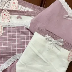 شورت زنانه عروسکی نخی وارداتی قلب یاسی | فروشگاه اینترنتی اکیان