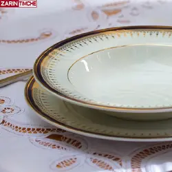 بشقاب خورشت خوری چینی زرین مدل خاطره