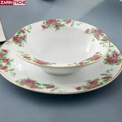 پیش دستی میوه خوری چینی زرین مدل بیدگل