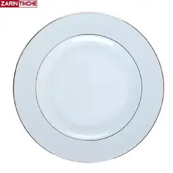 بشقاب غذاخوری چینی زرین مدل سپید صدف