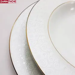 بشقاب غذاخوری چینی زرین مدل سپید صدف