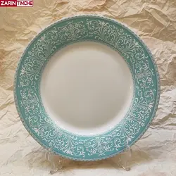 پیش دستی میوه خوری چینی زرین مدل ورونا فیروزه ای