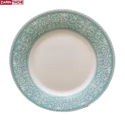 پیش دستی میوه خوری چینی زرین مدل ورونا فیروزه ای