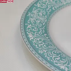 پیش دستی میوه خوری چینی زرین مدل ورونا فیروزه ای