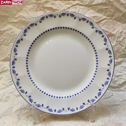 پیش دستی میوه خوری چینی زرین مدل فرانسیس سرمه ای